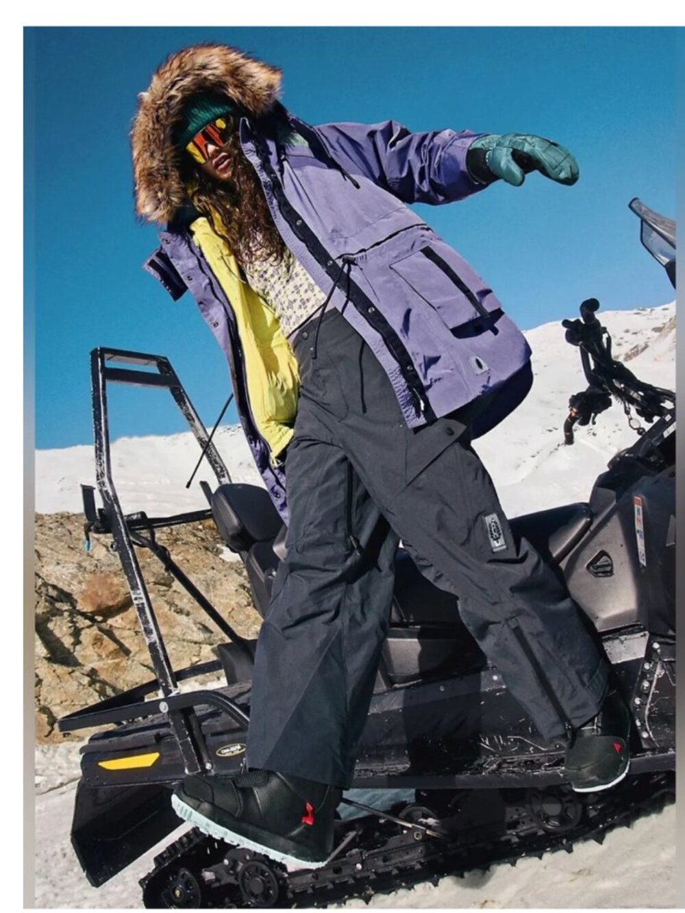 NWOT Free People Movement X Free People Peak To Peak Ski Pants Black / Gray M